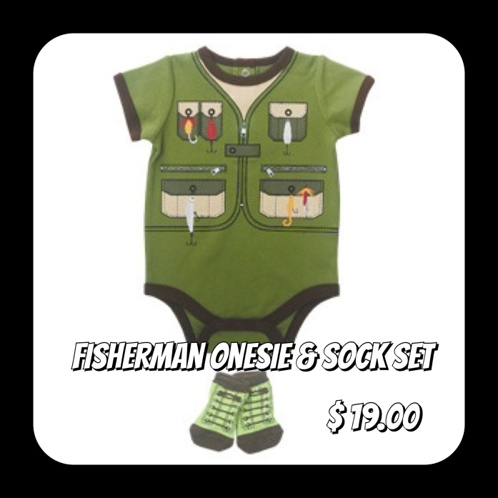 The perfect outfit for the littlest fisherman in the family. Available in 3 Months, 6 Months and 9 Months. Tagged on a hanger with a plastic garment bag. FREE SHIPPING via Standard Mail to US Addresses